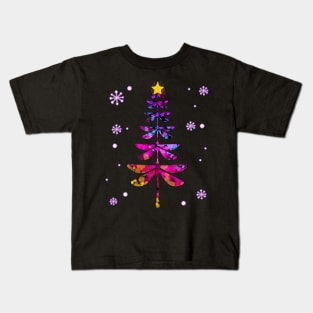 dragonfly christmas tree Kids T-Shirt